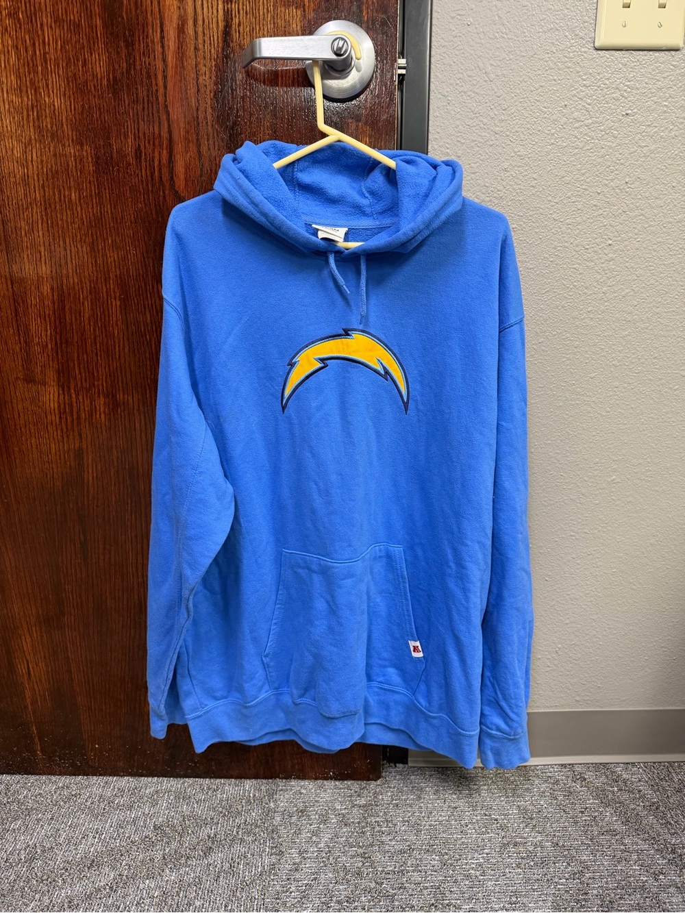 NFL Blue Crewneck Sweatshirt with Yellow Lightning Logo